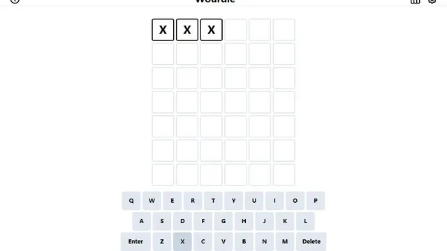 'Wourdle' game in progress