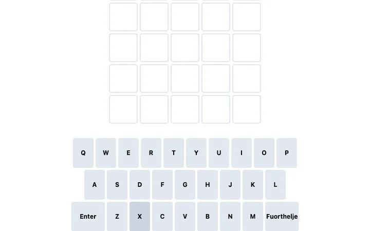 'Wurdle - Yn it Frysk!' game in progress